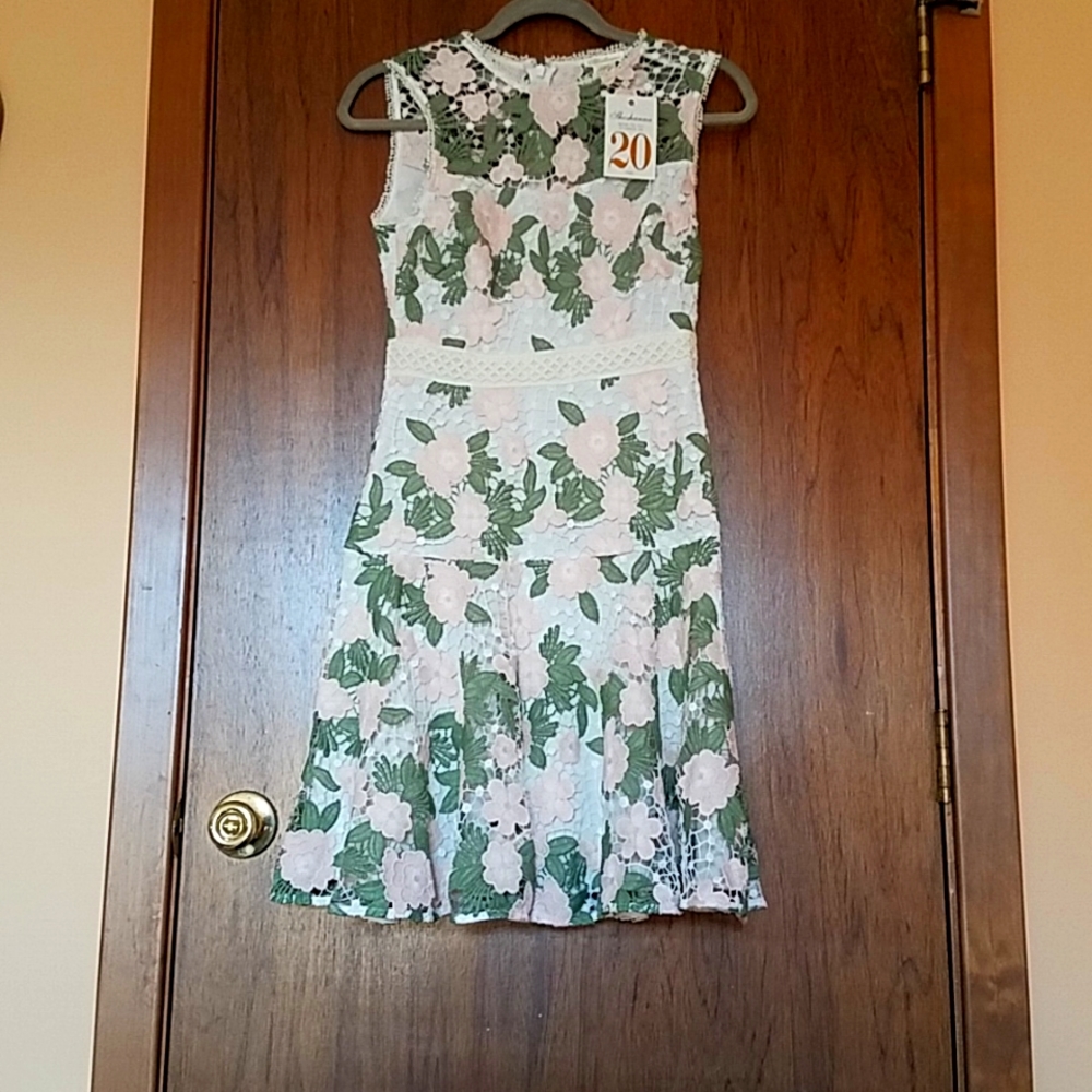 NWT. Size 2.  Shoshanna Floral Lace Dress